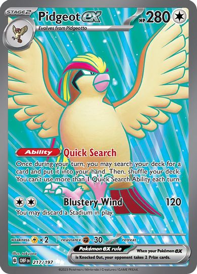 Pidgeot ex (217/197) [SV03: Obsidian Flames]