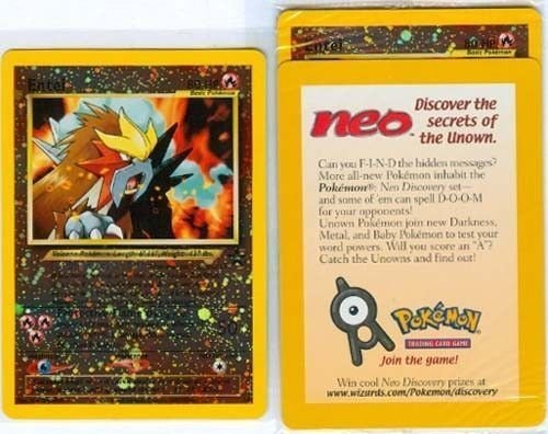 2001 Pokémon the Movie 3 - (Spell of the Unown: Entei) Sealed Promo Pack - Entei (34/63) [WoTC Promo]