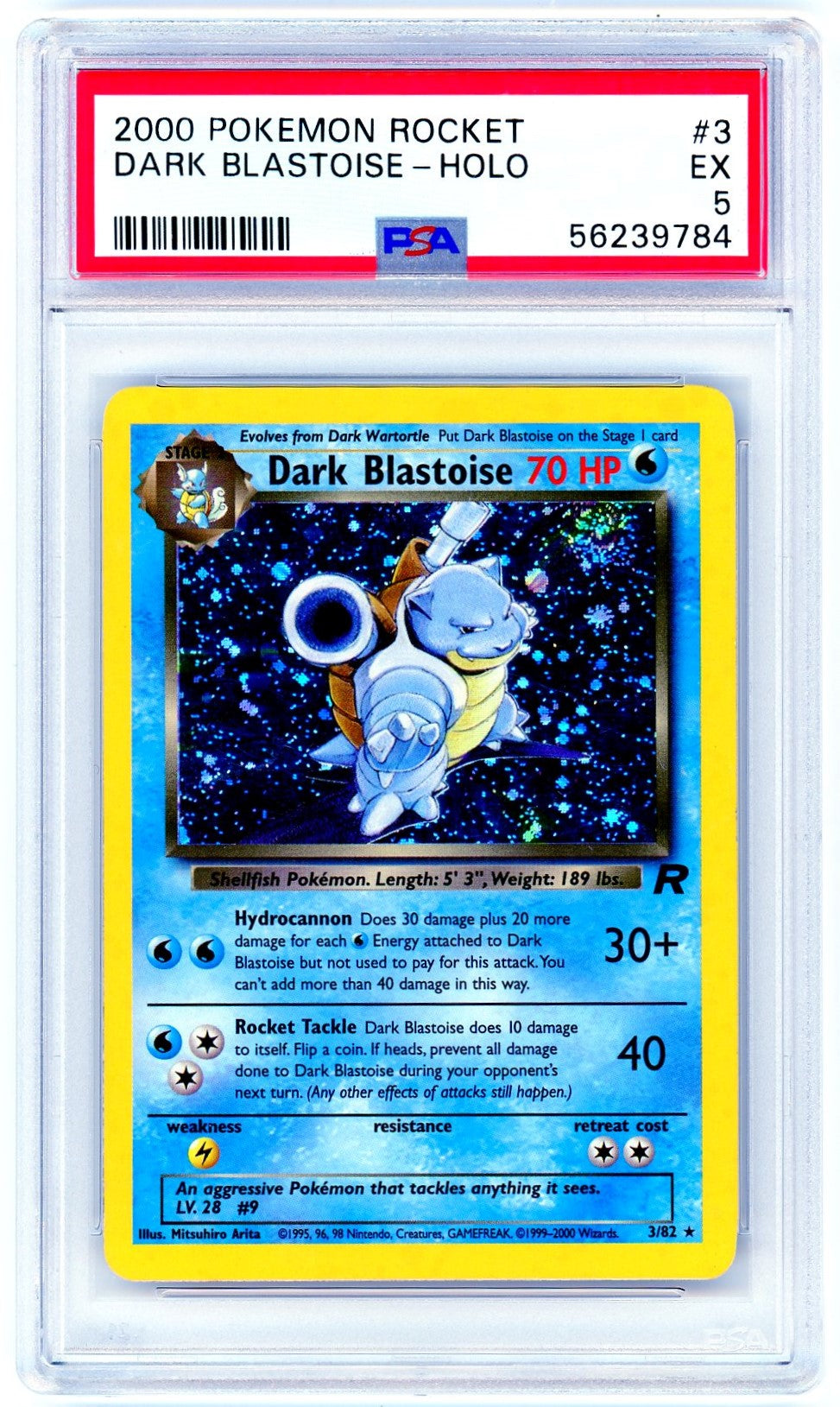 PSA (EX 5) Dark Blastoise-Holo #3 - Pokemon Rocket (56239784)