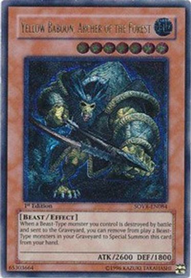 Yellow Baboon, Archer of the Forest (UTR) (SOVR-EN084) [Stardust Overdrive]
