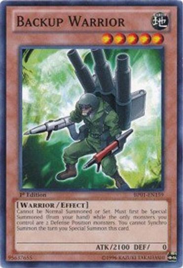 Backup Warrior (BP01-EN159) [Battle Pack: Epic Dawn]