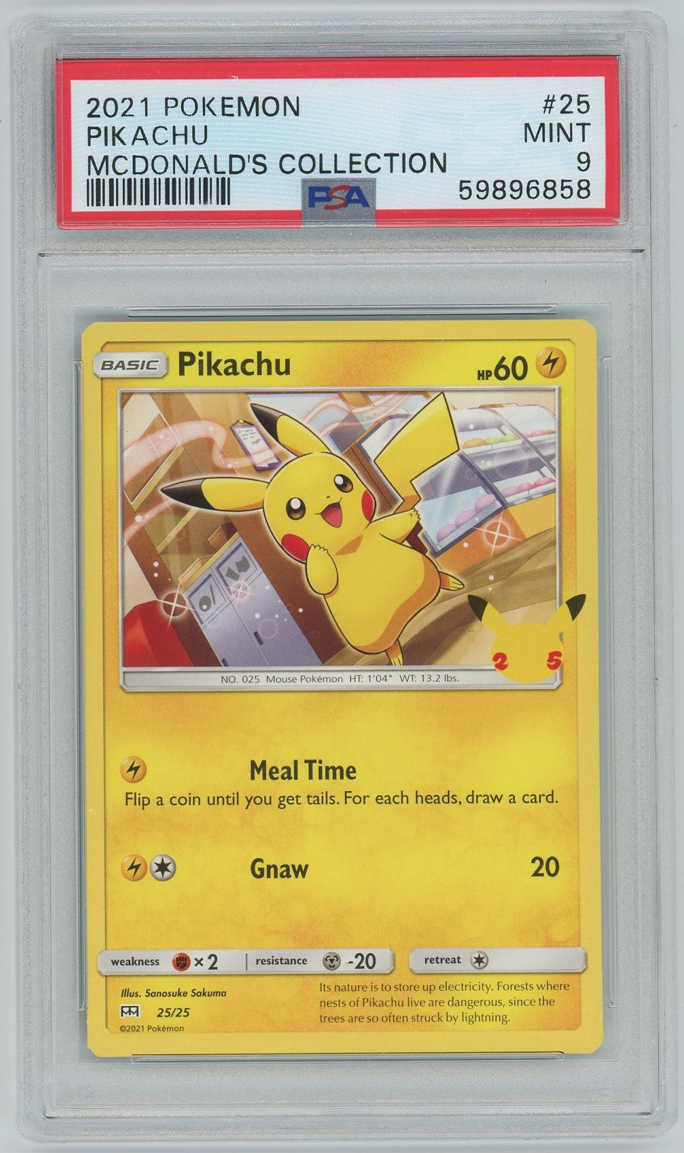 PSA (MINT 9) Pikachu #25 - Pokemon Mcdonald'S Collection (#59896858)