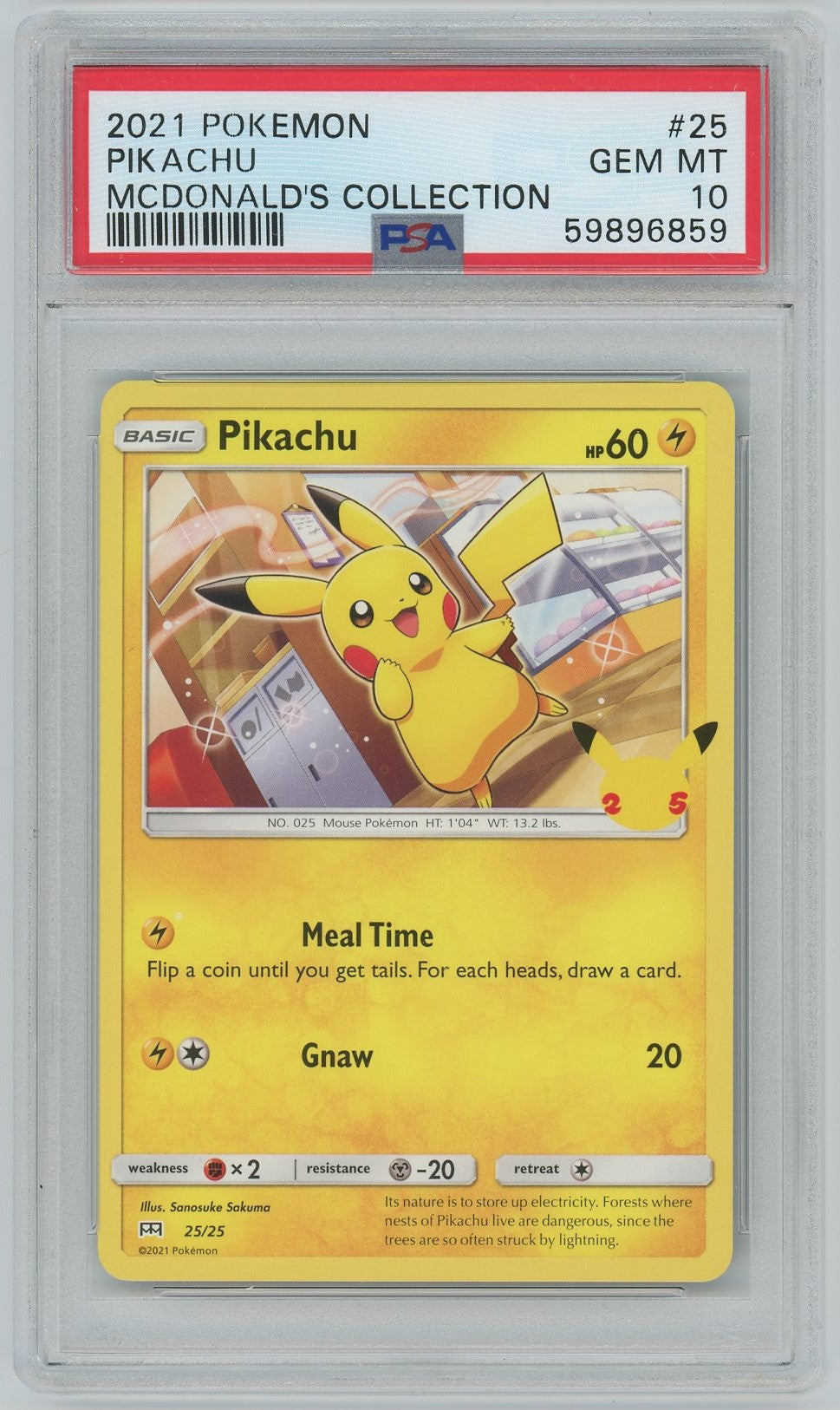 PSA (Gem MT 10) Pikachu #25 - Pokemon Mcdonald'S Collection (#59896859)