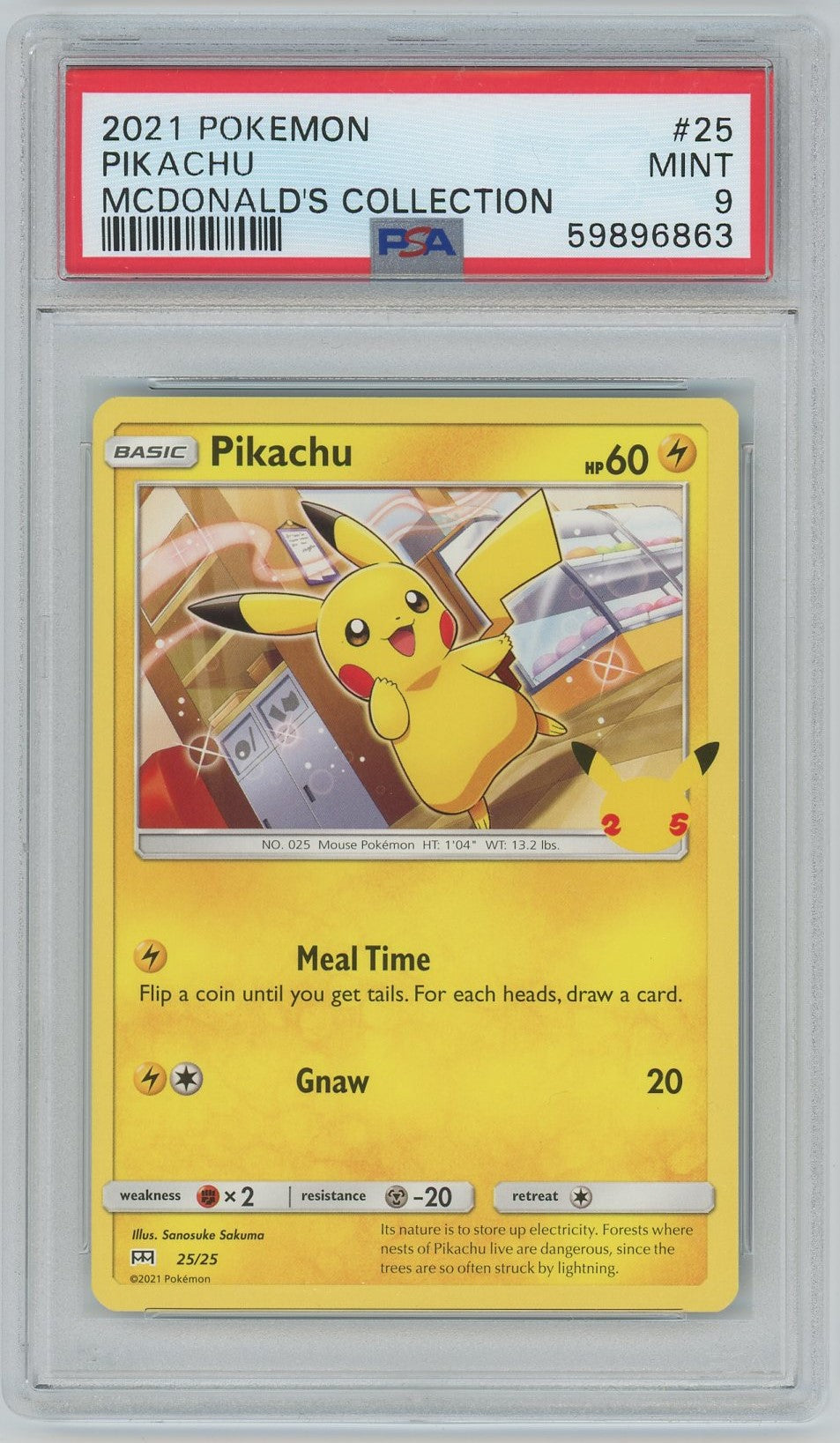 PSA (MINT 9) Pikachu #25 - Pokemon Mcdonald'S Collection (#59896863)