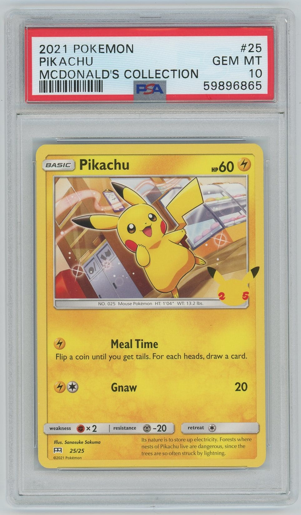 PSA (Gem MT 10) Pikachu #25 - Pokemon Mcdonald'S Collection (#59896865)
