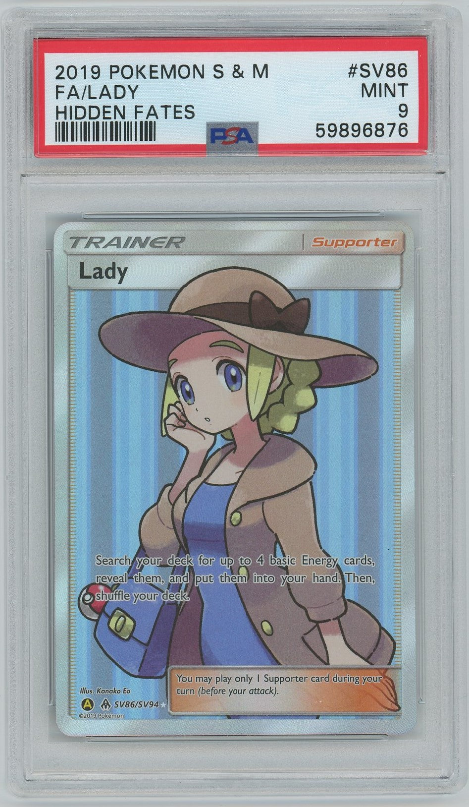 PSA (MINT 9) Fa/lady #Sv86 - Pokemon Sun & Moon Hidden Fates (#5989687 Pokemon Plug PSA (MINT 9) Fa/lady #Sv86 - Pokemon Sun & Moon Hidden Fates (#5989687 Pokemon Plug