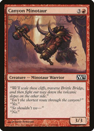 Canyon Minotaur (122) [Magic 2013 (M13)]