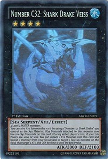 Number C: Shark Drake Veiss (Ghost Rare) (ABYR-EN039) [Abyss Rising]