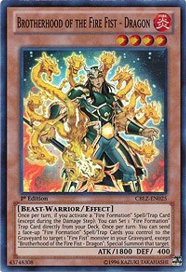 Brotherhood of the Fire Fist - Dragon (CBLZ-EN025) [Cosmo Blazer]