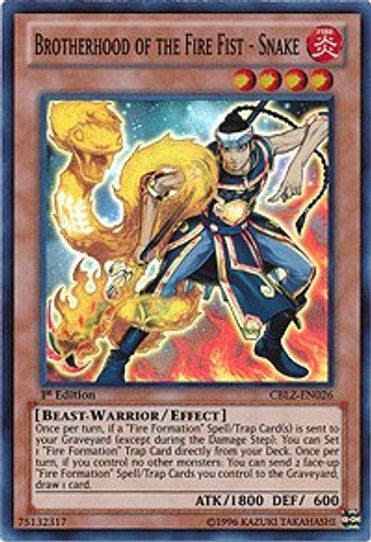 Brotherhood of the Fire Fist - Snake (CBLZ-EN026) [Cosmo Blazer]