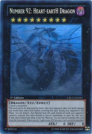 Number : Heart-eartH Dragon (Ghost Rare) (CBLZ-EN045) [Cosmo Blazer]