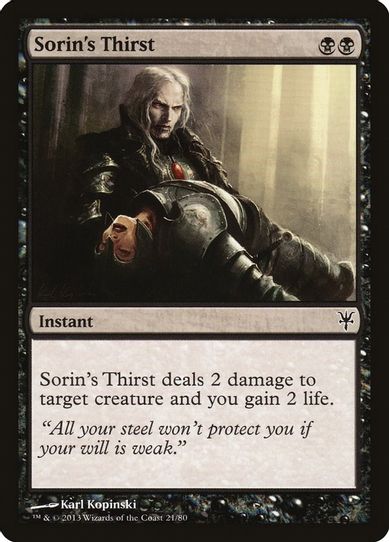 Sorin's Thirst (21) [Duel Decks: Sorin vs. Tibalt]