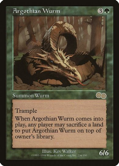 Argothian Wurm (236) [Urza's Saga]
