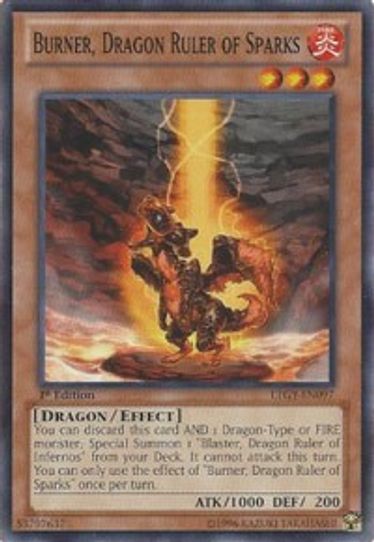 Burner, Dragon Ruler of Sparks (LTGY-EN097) [Lord of the Tachyon Galaxy]