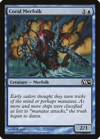 Coral Merfolk (49) [Magic 2014 (M14)]
