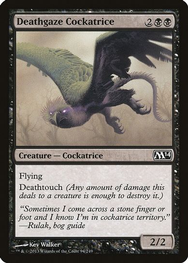 Deathgaze Cockatrice (94) [Magic 2014 (M14)]