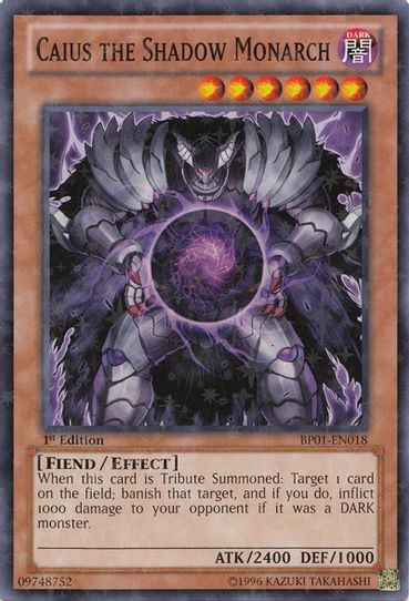 Caius the Shadow Monarch (Starfoil) (BP01-EN018) [Battle Pack: Epic Dawn]