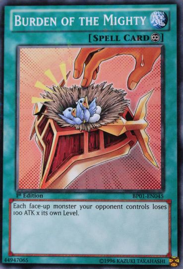 Burden of the Mighty (Starfoil) (BP01-EN045) [Battle Pack: Epic Dawn]