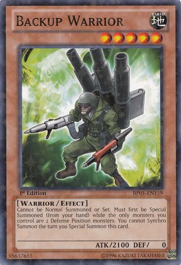 Backup Warrior (Starfoil) (BP01-EN159) [Battle Pack: Epic Dawn]