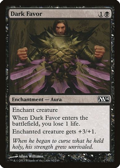 Dark Favor (92) [Magic 2014 (M14)]