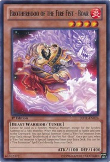 Brotherhood of the Fire Fist - Boar (JOTL-EN026) [Judgment of the Light]