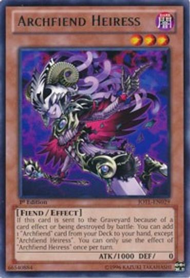 Archfiend Heiress (JOTL-EN029) [Judgment of the Light]