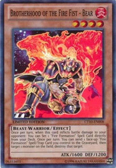 Brotherhood of the Fire Fist - Bear (CT10-EN008) [2013 Collectors Tins]