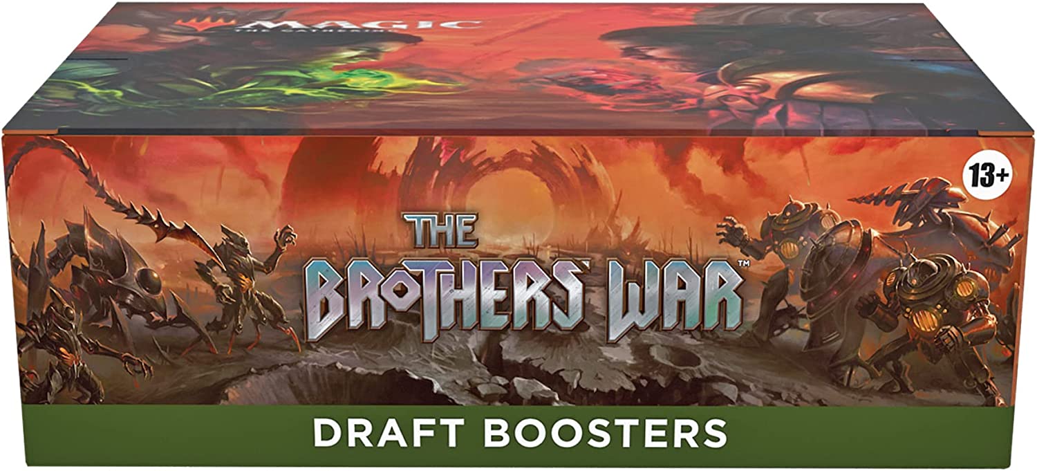 brothers war draft booster box Brother's opening magic cards scambled potato #mtg #mtgtiktok #mtgmodern #mtgedh #fyp #magicthegathering | Card Shark Trading Includes 36 War of the Brothers MTG Draft Boosters (540 Magic Cards) 15 Magic cards per booster At least 1 artifact card with retro card border in each booster At least 1 card of rarity rare or higher in each booster 1 traditional foil card in 33% of boosters The Brothers' War - Draft