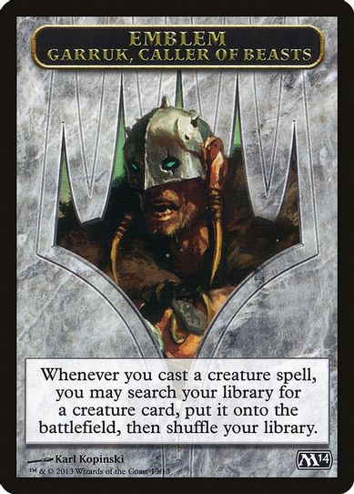 Emblem - Garruk, Caller of Beasts (13) [Magic 2014 (M14)]