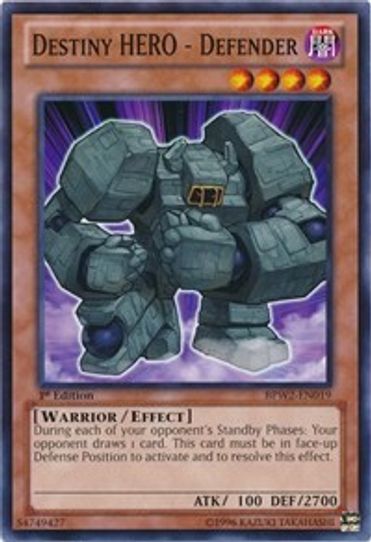 Destiny Hero - Defender (BPW2-EN019) [Battle Pack 2: War of the Giants – Round 2]