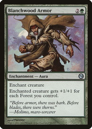 Blanchwood Armor (55) [Duels of the Planeswalkers]