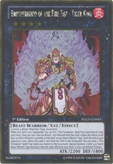 Brotherhood of the Fire Fist - Tiger King (PGLD-EN045) [Premium Gold]