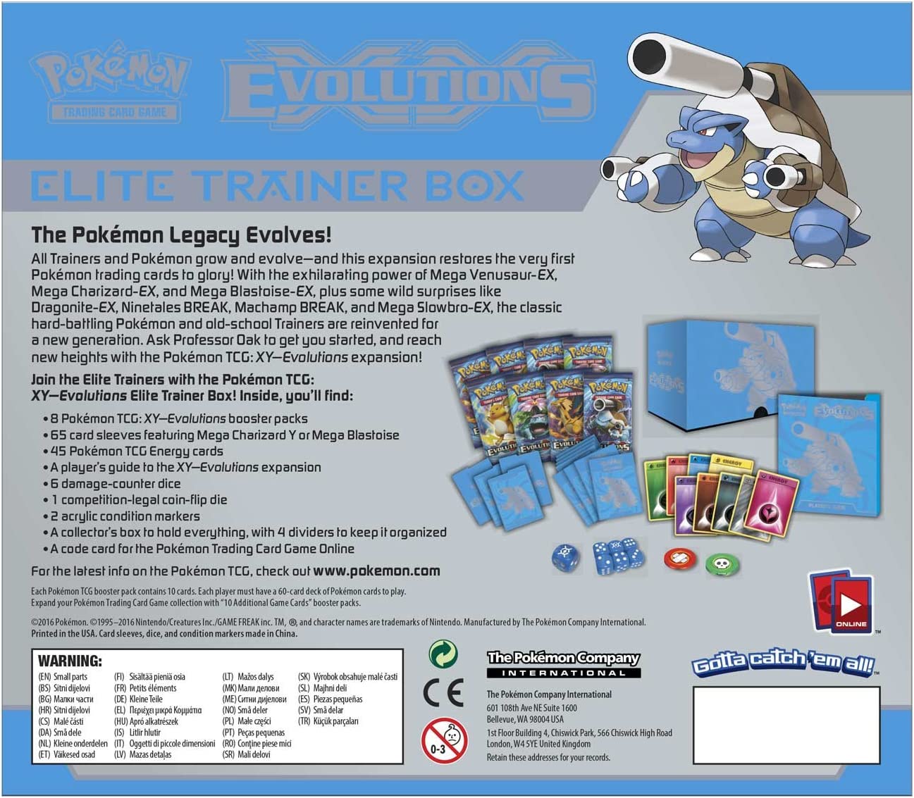 XY Evolutions Elite Trainer Boxes & Cases (Blastoise)