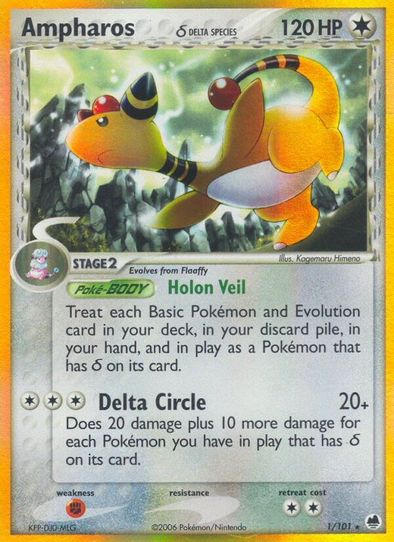 Ampharos (Delta Species) (1/101) [EX: Dragon Frontiers]