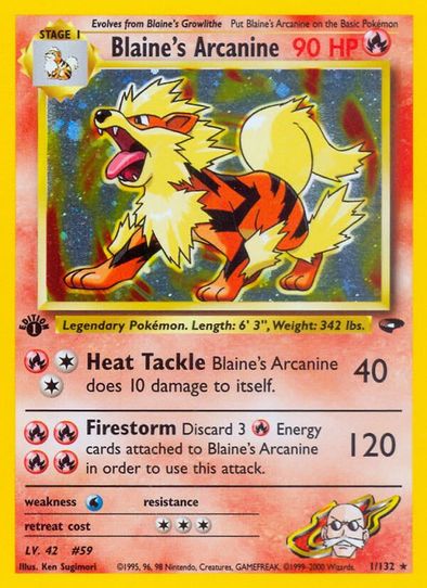Blaine's Arcanine (1/132) [Gym Challenge]