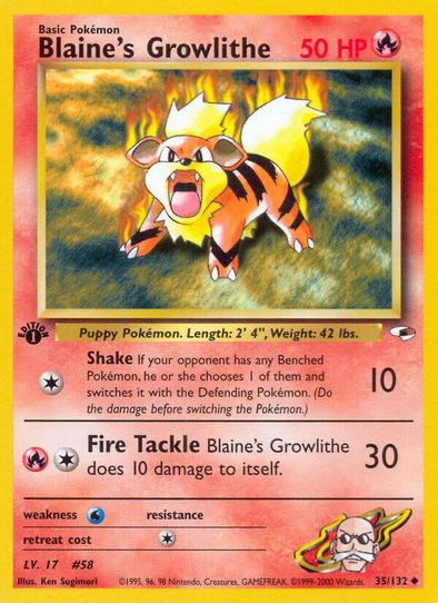 Blaine's Growlithe (35/132) [Gym Heroes]