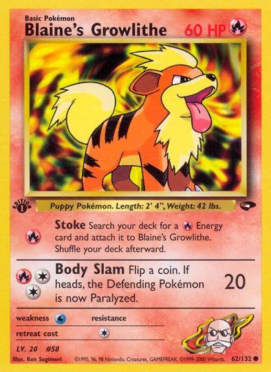 Blaine's Growlithe (62/132) [Gym Challenge]
