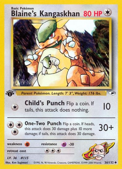 Blaine's Kangaskhan (36/132) [Gym Heroes]