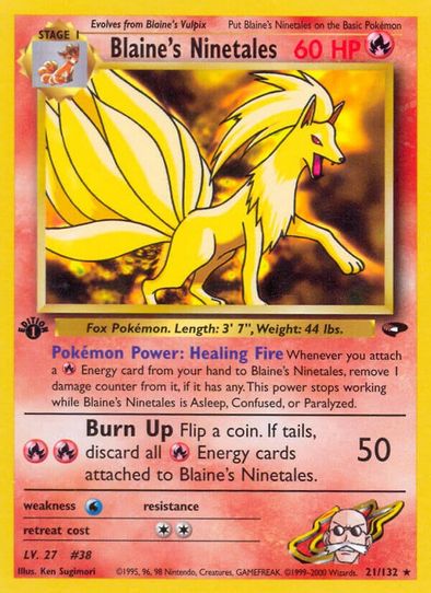 Blaine's Ninetales (21/132) [Gym Challenge]