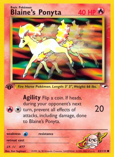 Blaine's Ponyta (63/132) [Gym Heroes]