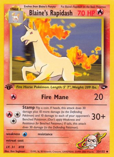 Blaine's Rapidash (33/132) [Gym Challenge]