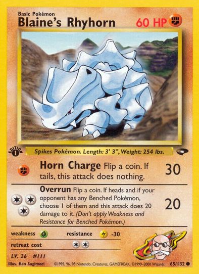 Blaine's Rhyhorn (65/132) [Gym Challenge]