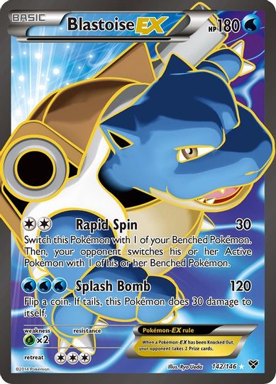 Blastoise EX ( Full Art) (142/146) [XY: Base Set]