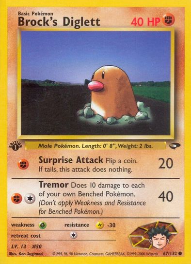 Brock's Diglett (67/132) [Gym Challenge]