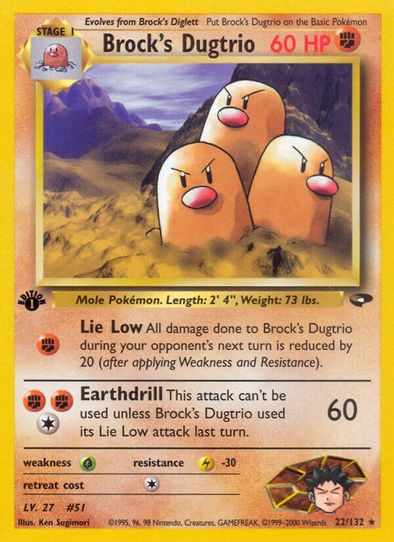 Brock's Dugtrio (22/132) [Gym Challenge]