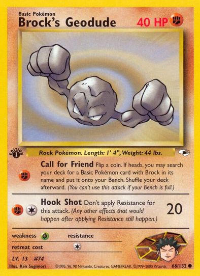 Brock's Geodude (66/132) [Gym Heroes]