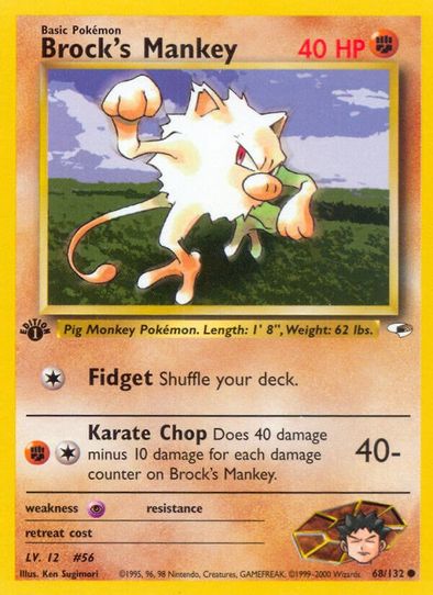 Brock's Mankey (68/132) [Gym Heroes]