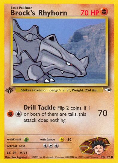 Brock's Rhyhorn (70/132) [Gym Heroes]
