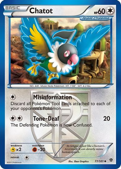 Chatot (Team Plasma) (77/101) [Black & White: Plasma Blast]