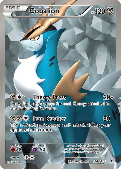 Cobalion ( Full Art) (100/101) [Black & White: Noble Victories]